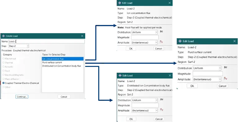 Abaqus/CAE 2026支持热-电化学耦合分析步载荷创建