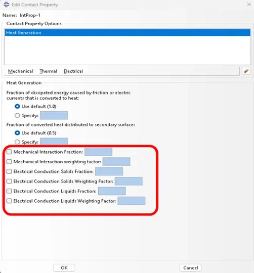新增间隙生热参数支持