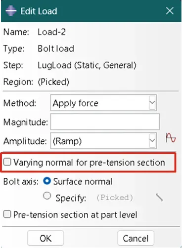 Abaqus 2026支持螺栓预紧力的跟随设置