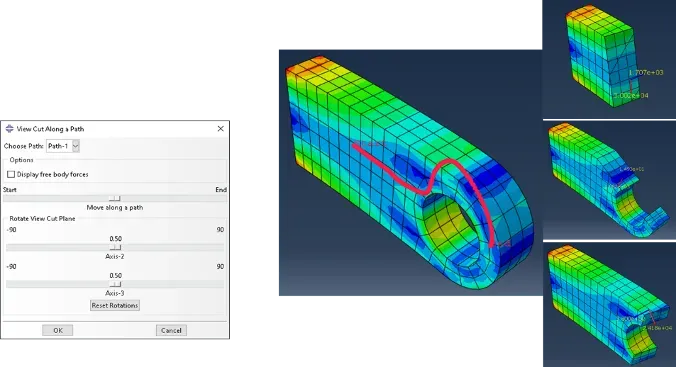 Abaqus 2026支持沿路径的视图剖面