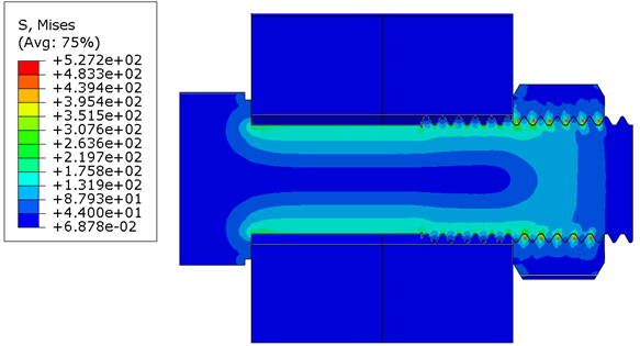 图4 Mises 应力云图