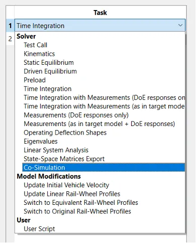 DOE中新增Co-simulation任务