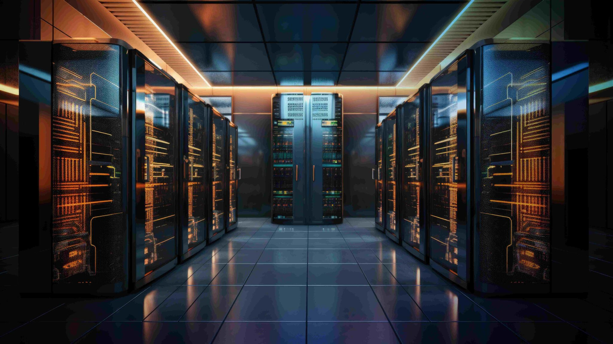 一个地面数据中心,配备服务器和其他IT基础设施 一个地面数据中心,配备服务器和其他IT基础设施