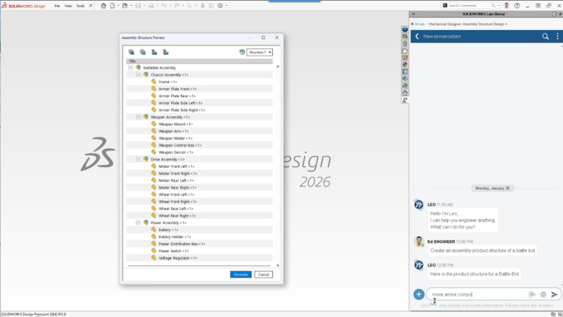 人工智能驱动的装配结构生成器
