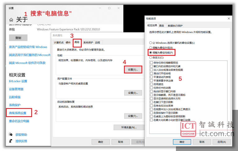 windows性能选项调整为最佳性能