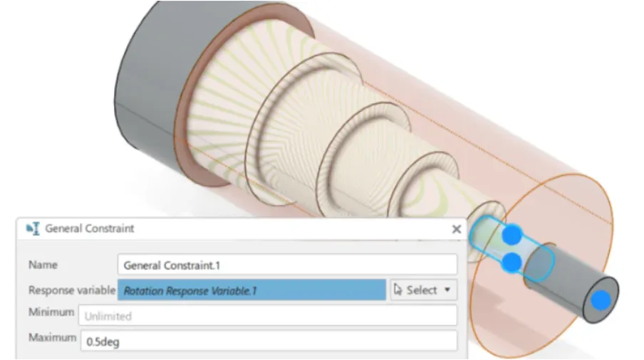 参数化形状优化新增更多响应变量、目标和约束