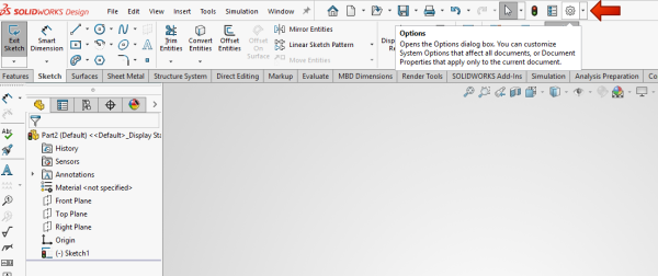 如何在SOLIDWORKS中创建草图时显示尺寸