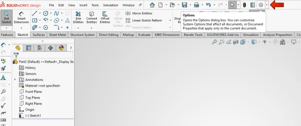 如何在SOLIDWORKS中创建草图时显示尺寸