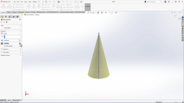 加气流形成锥形