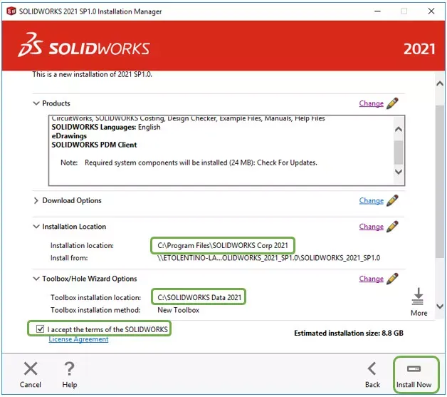 GoEngineer 建议修改安装文件夹名称以体现 SOLIDWORKS 版本,方便日后查阅 GoEngineer 建议修改安装文件夹名称以体现 SOLIDWORKS 版本,方便日后查阅