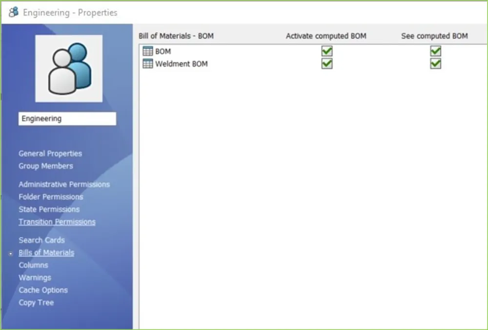材料明细表权限