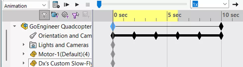 图14：由动画向导创建的视角关键点