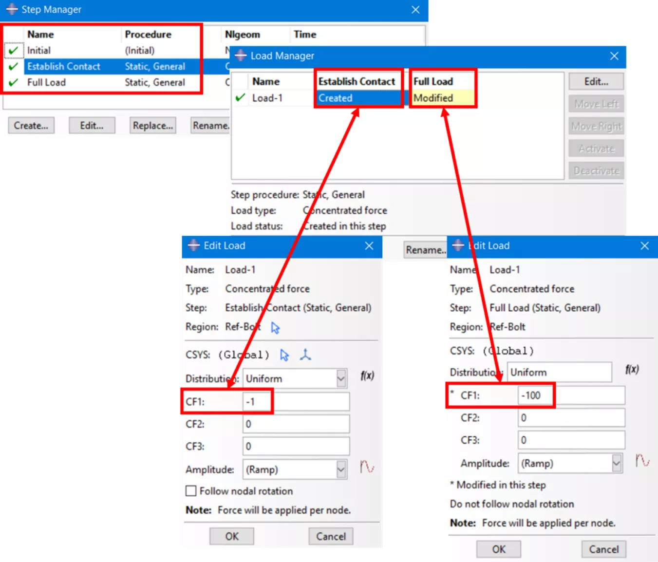 拆分分析步建立接触 拆分分析步建立接触