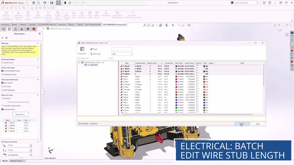 电气：批量编辑电线线头长度