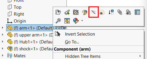 如何在 SOLIDWORKS中隐藏、显示和隔离实体
