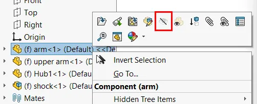 如何在 SOLIDWORKS中隐藏、显示和隔离实体
