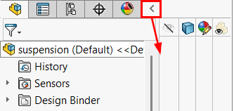 展开弹出式特征树的操作示意
