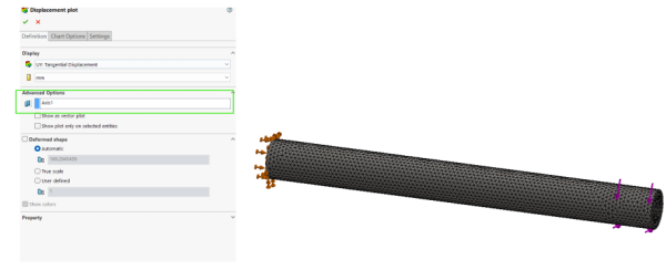 柱坐标系位移设置示意，重复标注