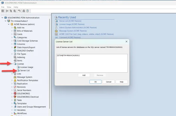 更新 SOLIDWORKS PDM 许可证服务器 更新 SOLIDWORKS PDM 许可证服务器