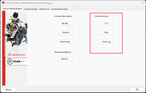查看 SolidNetWork 许可证管理器是否已启动