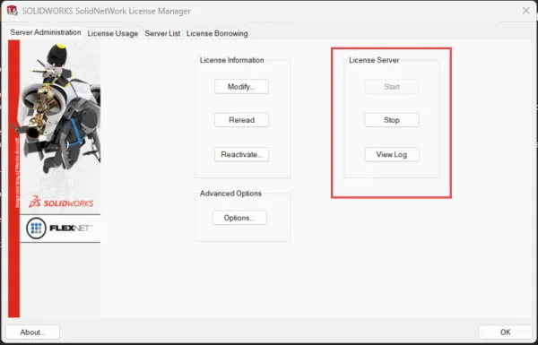 查看 SolidNetWork 许可证管理器是否已启动 查看 SolidNetWork 许可证管理器是否已启动