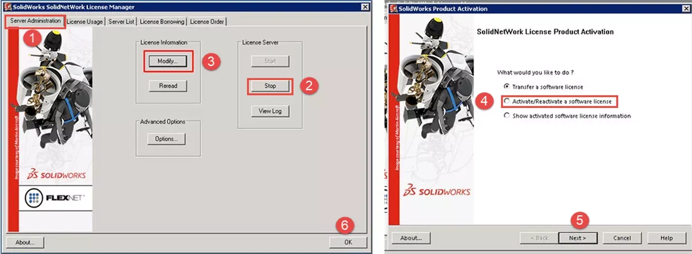 重新激活网络版 SOLIDWORKS Visualize 许可证步骤 重新激活网络版 SOLIDWORKS Visualize 许可证步骤