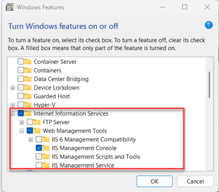 激活IIS管理控制台