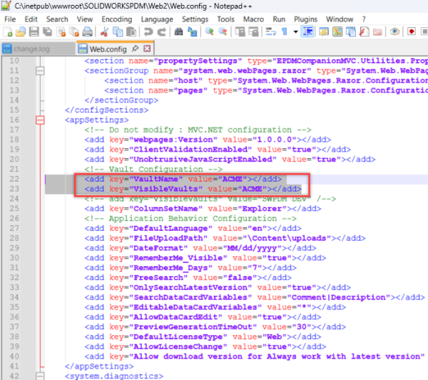 向Web.config文件添加密钥