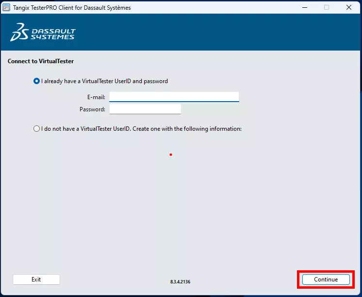 输入你之前在 3DEXPERIENCE 认证中心设置的用户名和密码