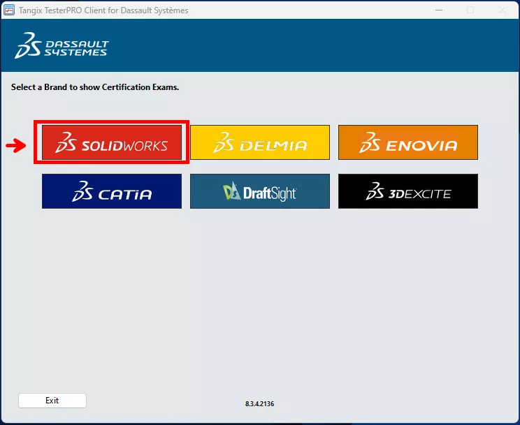 从品牌列表中选择 “SOLIDWORKS”