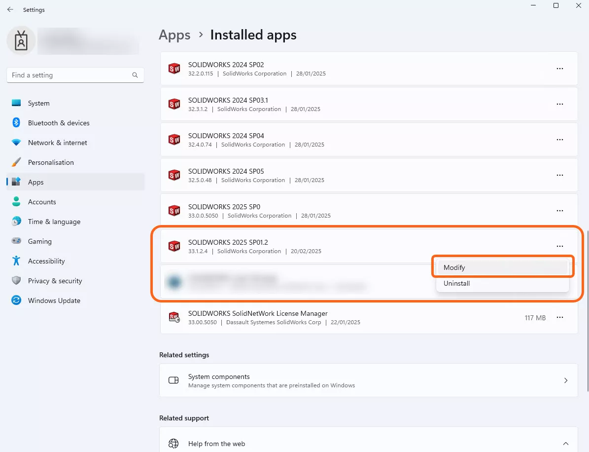 启动 SOLIDWORKS 安装管理器