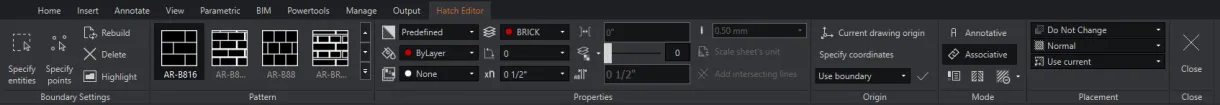 DraftSight 图案填充编辑器界面 DraftSight 图案填充编辑器界面