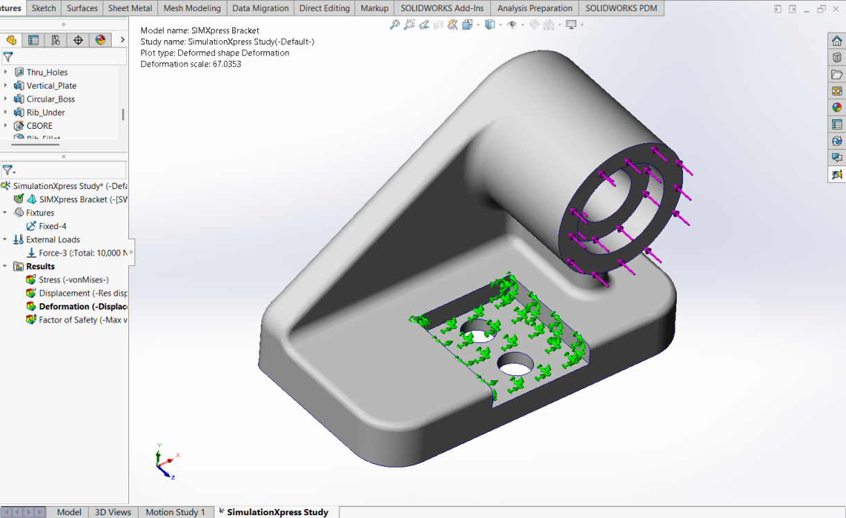 FEA 分析最终设置界面 FEA 分析最终设置界面