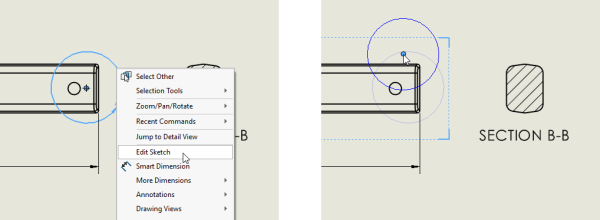 编辑细节视图草图