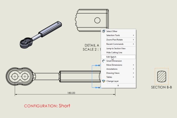 编辑剖面线草图