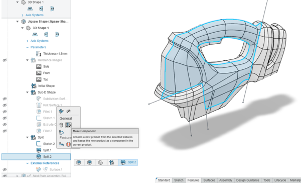使用SOLIDWORKS xDesign分割实体 + 几何集模具设计实战