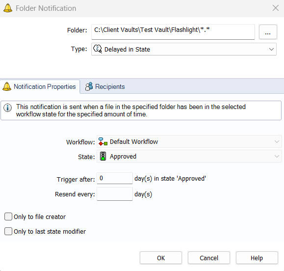 如何为滞留的 SOLIDWORKS PDM文件设置状态延迟通知