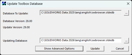 SOLIDWORKS 标准件库（Toolbox）升级方法