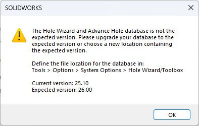 “工具箱不是预期的版本......”错误信息
