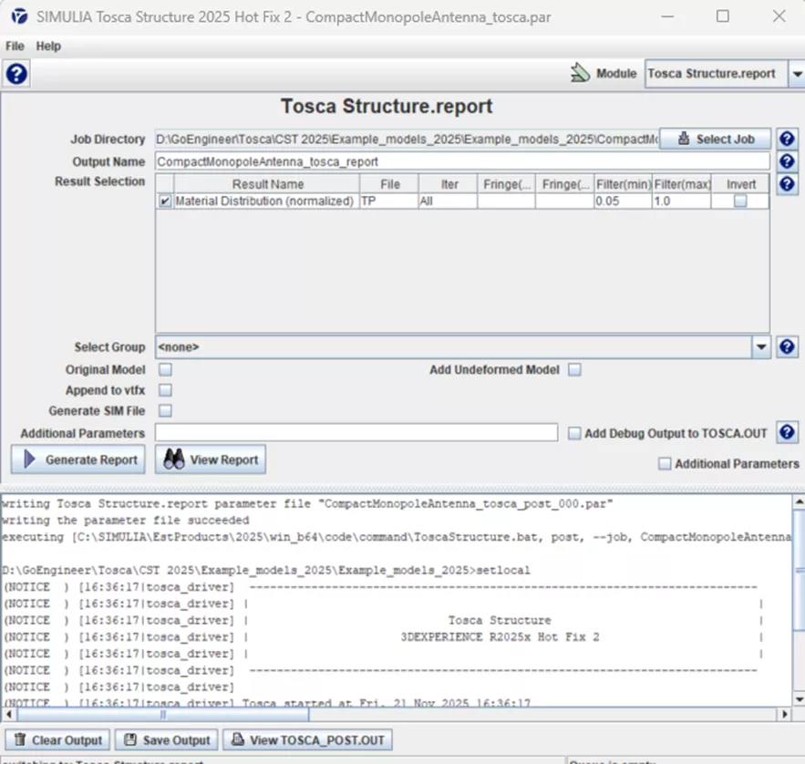 Tosca 结构报告模块