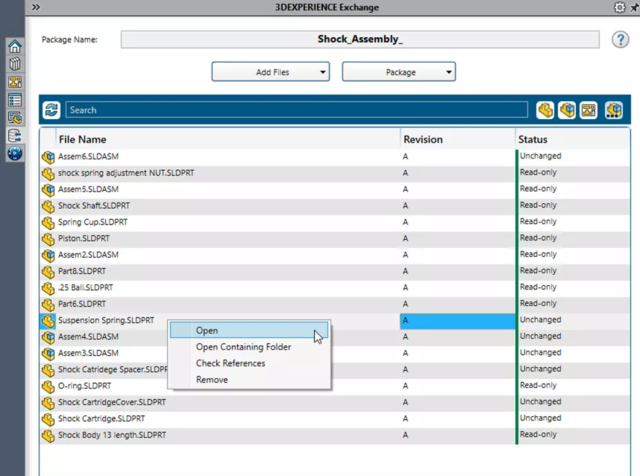 使用3DEXPERIENCE SOLIDWORKS的导出为数据包功能共享设计