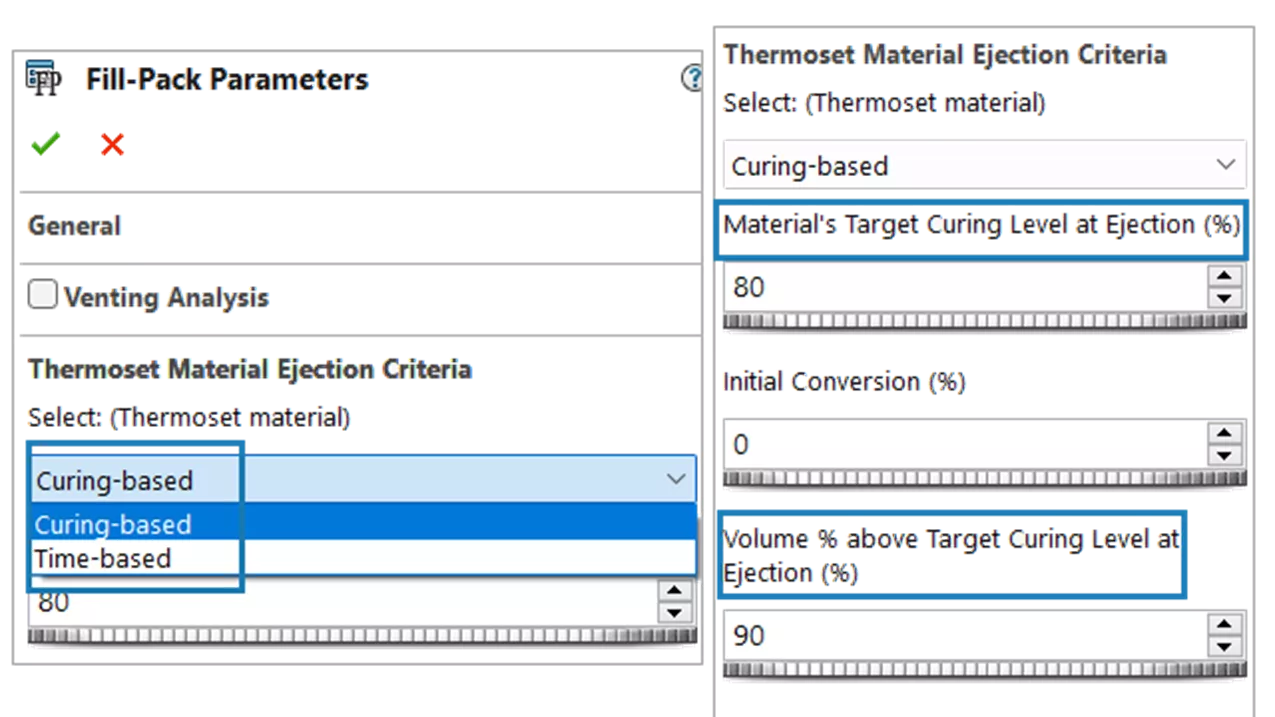 软件更新了充填 / 保压参数用户界面，优化操作体验