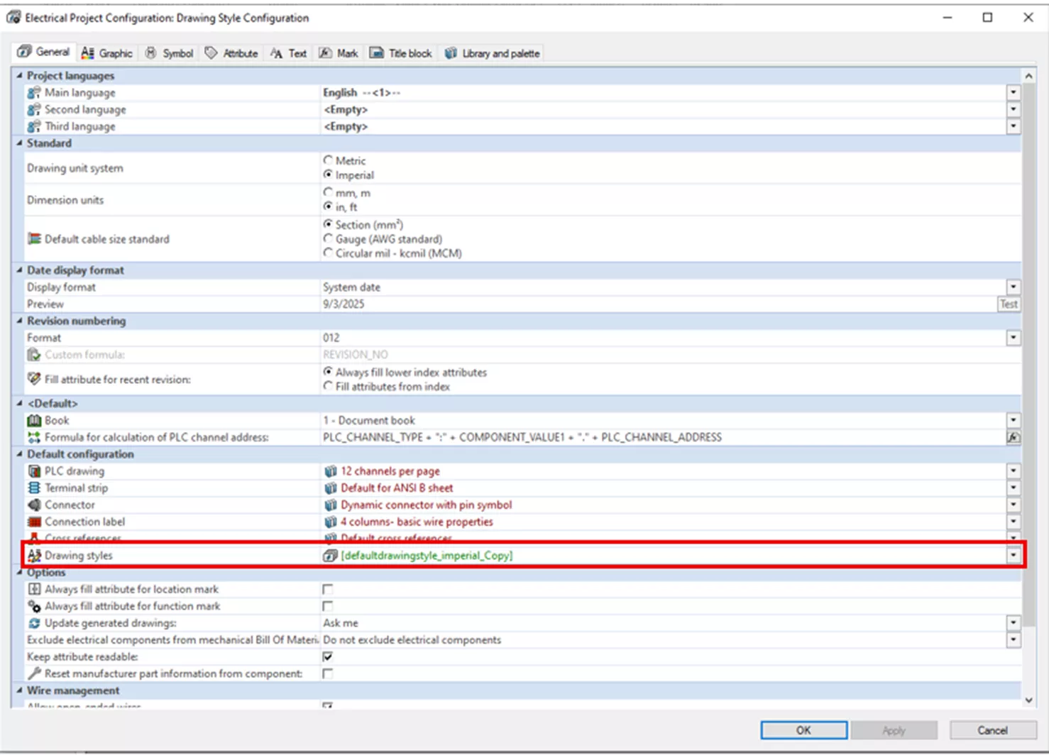 图纸样式配置完成后，即可继续搭建并保存项目模板