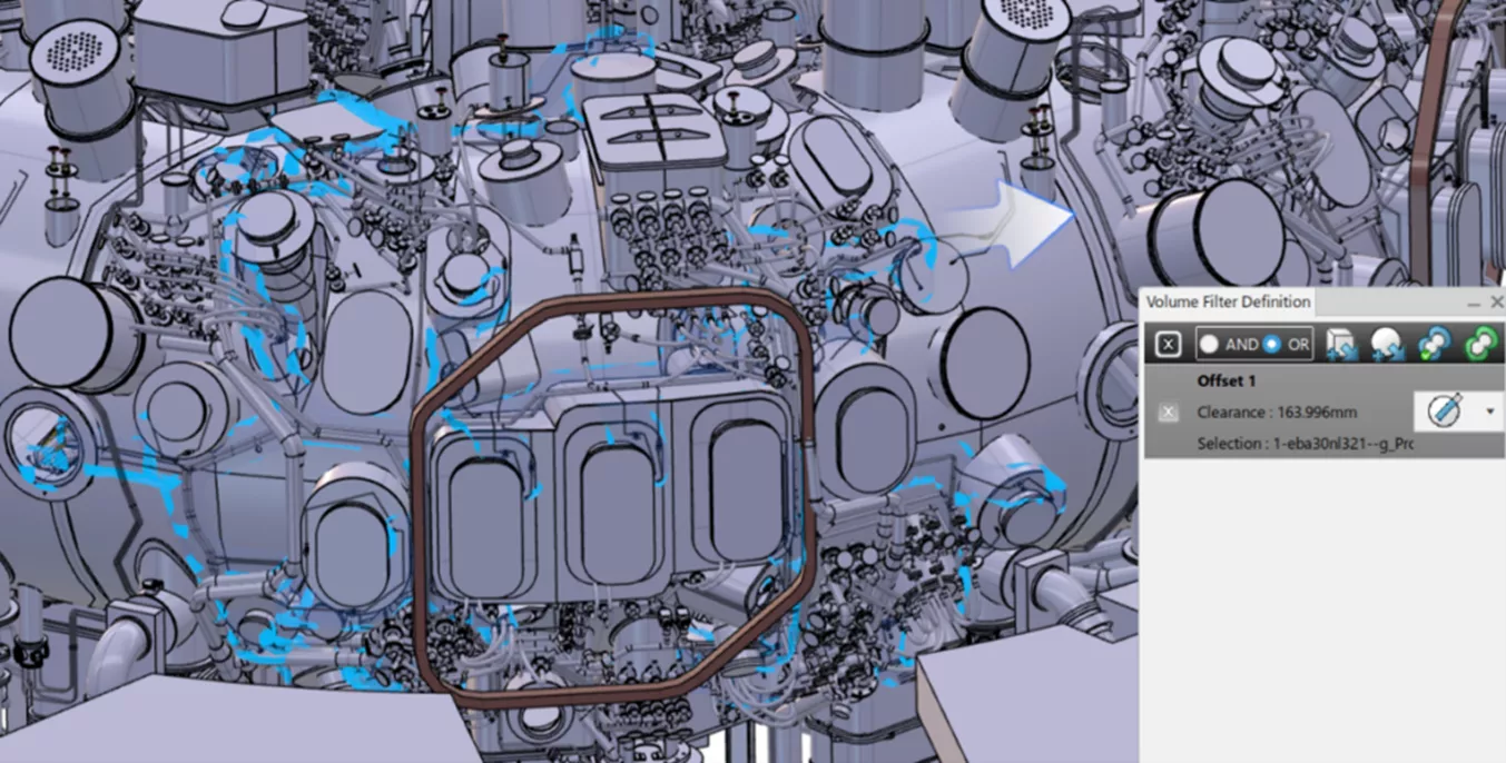 体积筛选定义对话框中提供多种几何形状，用于定义筛选体积