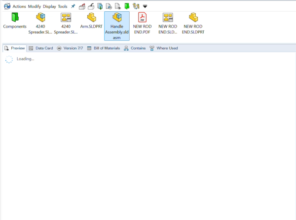 SOLIDWORKS PDM 预览加载时卡顿