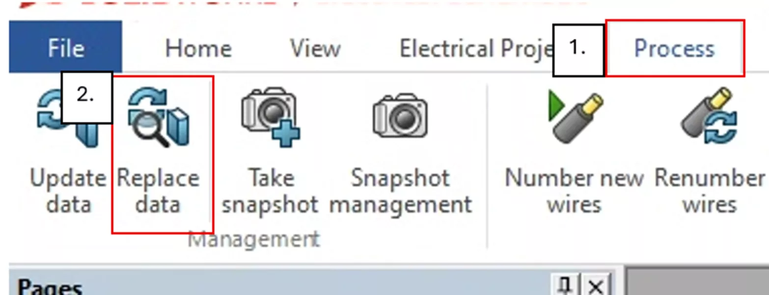 如何替换SOLIDWORKS Electrical 项目内的数据