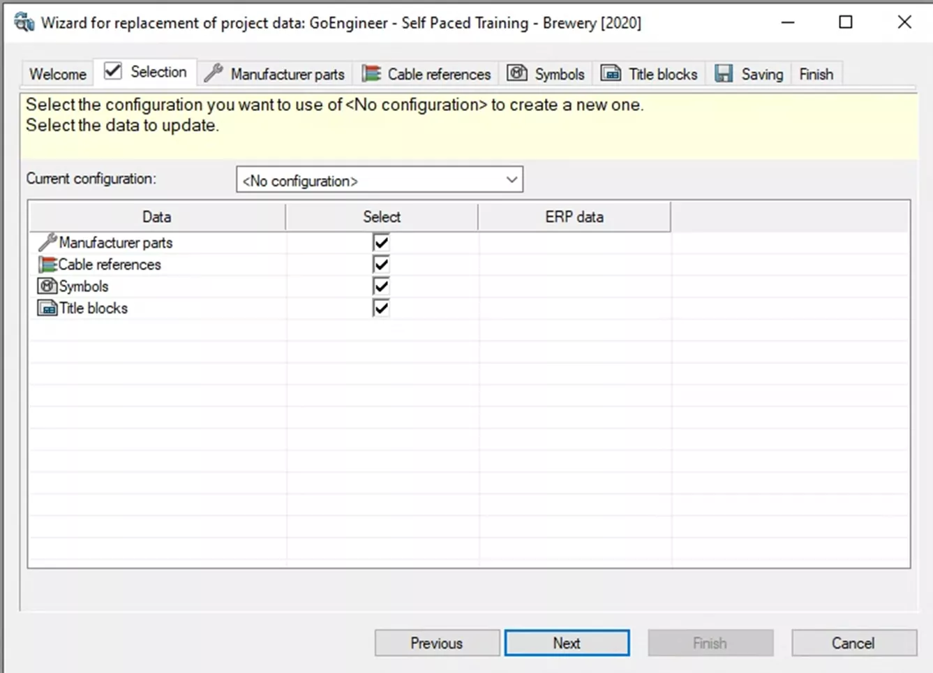 点击下一步，即可进入选择选项卡