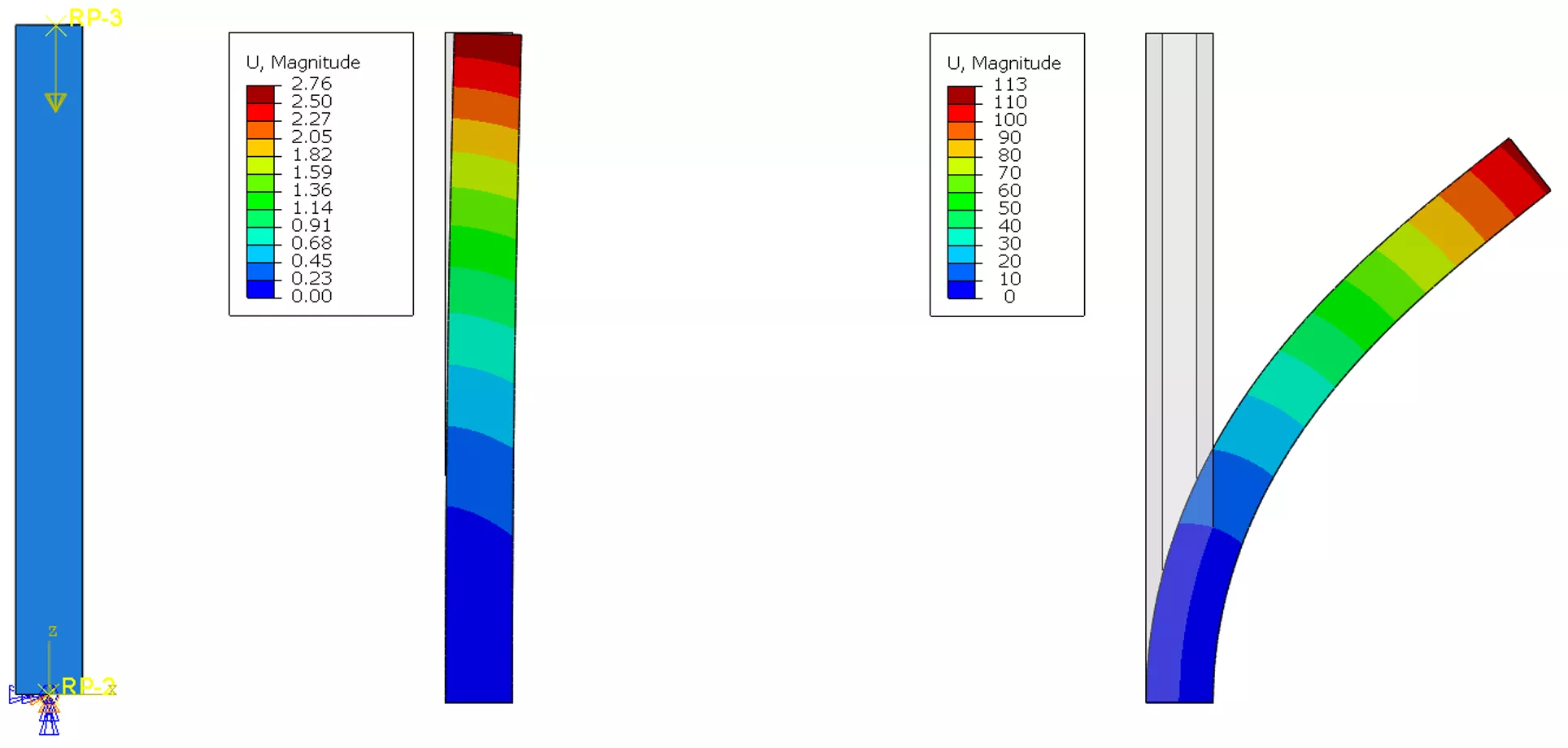 偏心载荷柱的简单示例