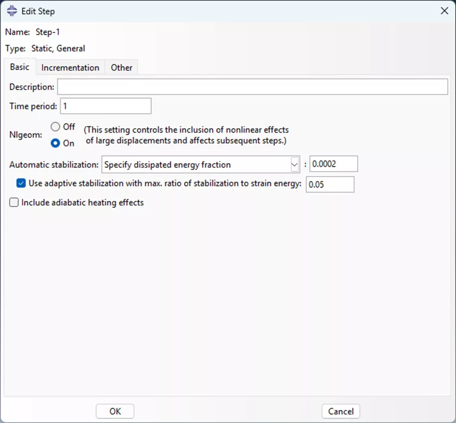 Abaqus/CAE 中的步进设置