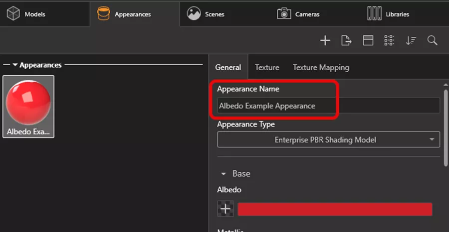 生成全新的 “消防车红” 外观，我将其命名为反照率示例外观